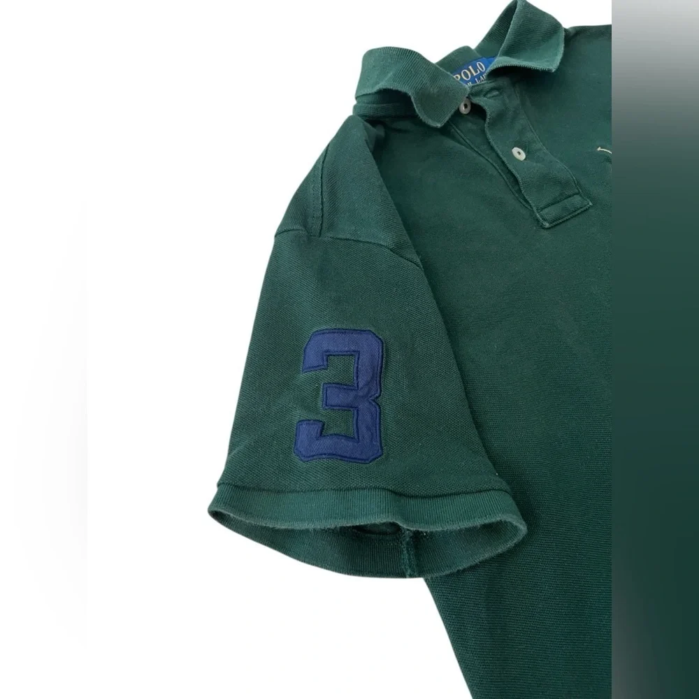 Ralph Lauren Polo Dark Green Polo with Embroidered Design